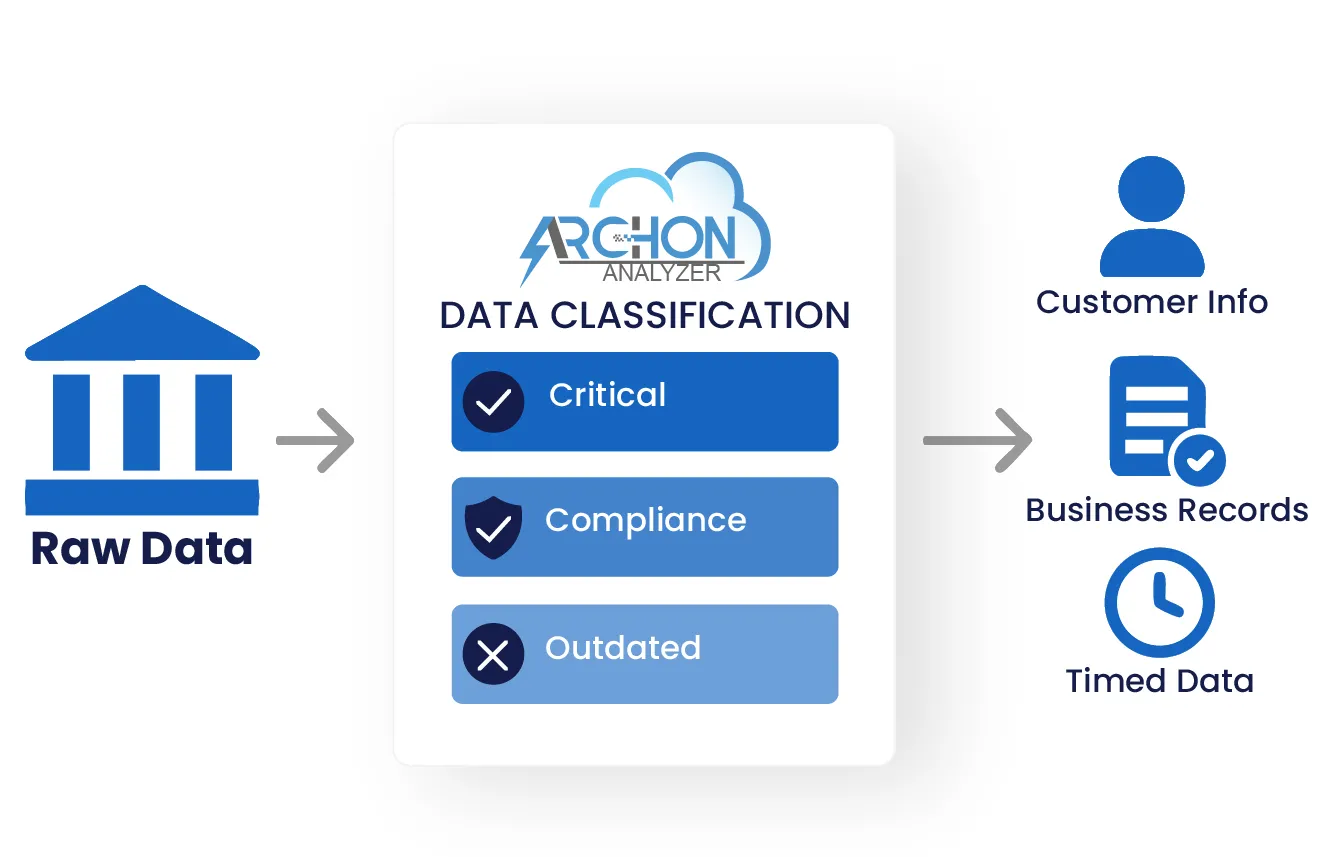 Archon Analyzer classifying raw Temenos T24 data